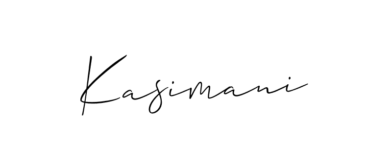 You should practise on your own different ways (Allison_Script) to write your name (Kasimani) in signature. don't let someone else do it for you. Kasimani signature style 2 images and pictures png