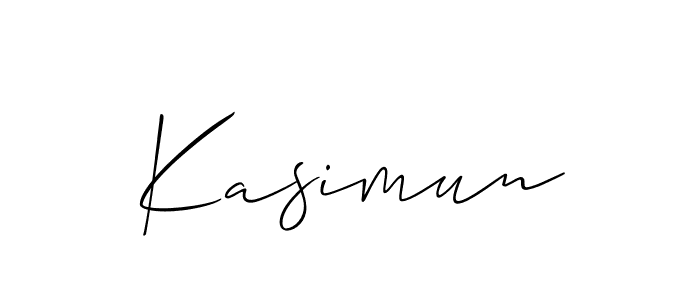 The best way (Allison_Script) to make a short signature is to pick only two or three words in your name. The name Kasimun include a total of six letters. For converting this name. Kasimun signature style 2 images and pictures png