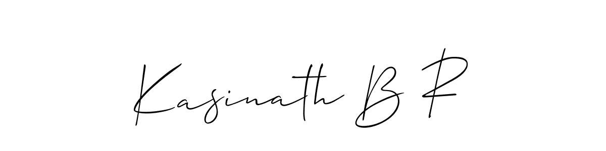 Make a beautiful signature design for name Kasinath B R. With this signature (Allison_Script) style, you can create a handwritten signature for free. Kasinath B R signature style 2 images and pictures png