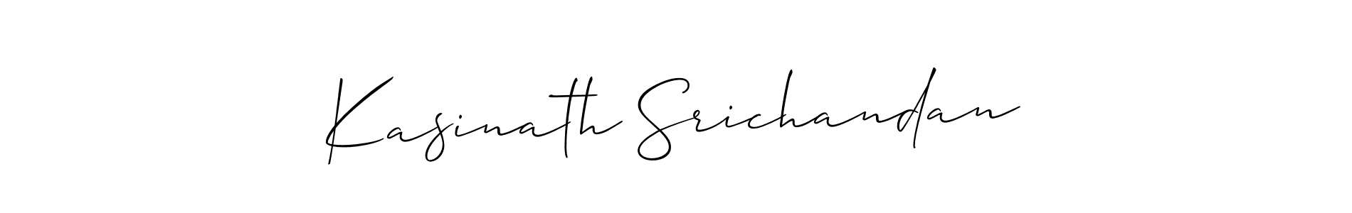 Create a beautiful signature design for name Kasinath Srichandan. With this signature (Allison_Script) fonts, you can make a handwritten signature for free. Kasinath Srichandan signature style 2 images and pictures png