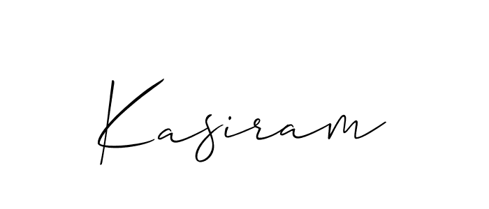 It looks lik you need a new signature style for name Kasiram. Design unique handwritten (Allison_Script) signature with our free signature maker in just a few clicks. Kasiram signature style 2 images and pictures png