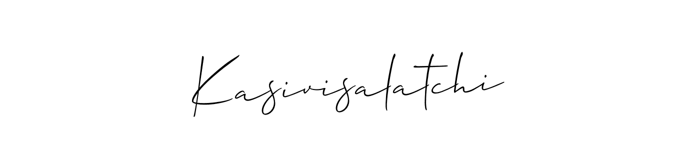 You should practise on your own different ways (Allison_Script) to write your name (Kasivisalatchi) in signature. don't let someone else do it for you. Kasivisalatchi signature style 2 images and pictures png