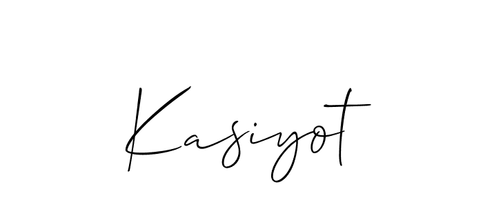 You should practise on your own different ways (Allison_Script) to write your name (Kasiyot) in signature. don't let someone else do it for you. Kasiyot signature style 2 images and pictures png