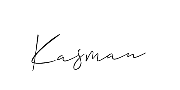 Kasman stylish signature style. Best Handwritten Sign (Allison_Script) for my name. Handwritten Signature Collection Ideas for my name Kasman. Kasman signature style 2 images and pictures png