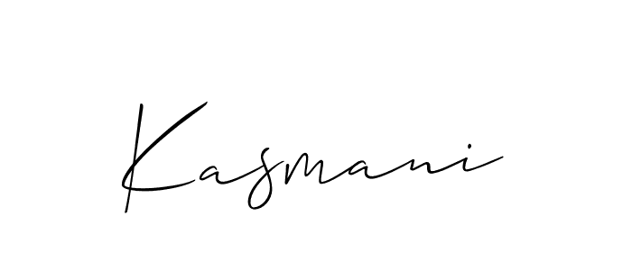 if you are searching for the best signature style for your name Kasmani. so please give up your signature search. here we have designed multiple signature styles  using Allison_Script. Kasmani signature style 2 images and pictures png