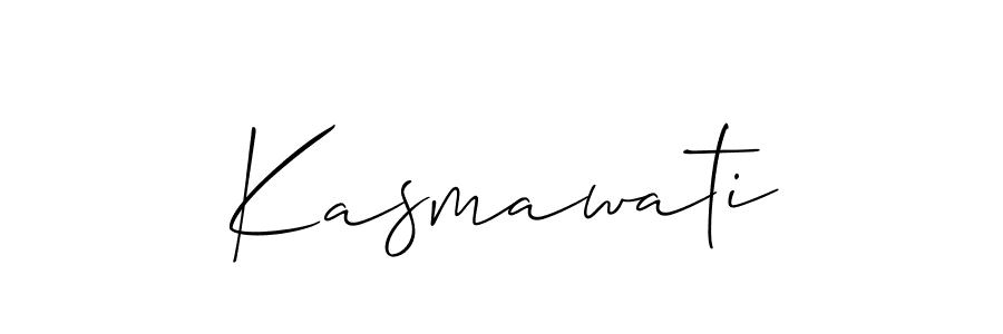 Create a beautiful signature design for name Kasmawati. With this signature (Allison_Script) fonts, you can make a handwritten signature for free. Kasmawati signature style 2 images and pictures png