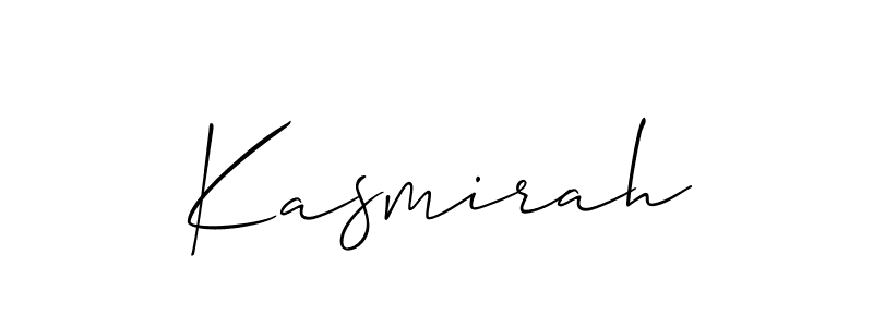 The best way (Allison_Script) to make a short signature is to pick only two or three words in your name. The name Kasmirah include a total of six letters. For converting this name. Kasmirah signature style 2 images and pictures png