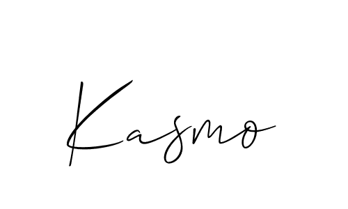 How to make Kasmo signature? Allison_Script is a professional autograph style. Create handwritten signature for Kasmo name. Kasmo signature style 2 images and pictures png