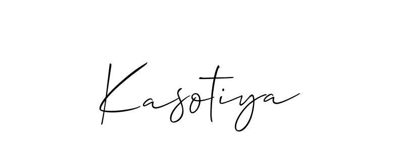 Make a beautiful signature design for name Kasotiya. With this signature (Allison_Script) style, you can create a handwritten signature for free. Kasotiya signature style 2 images and pictures png