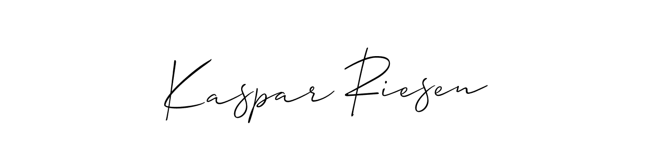 How to Draw Kaspar Riesen signature style? Allison_Script is a latest design signature styles for name Kaspar Riesen. Kaspar Riesen signature style 2 images and pictures png