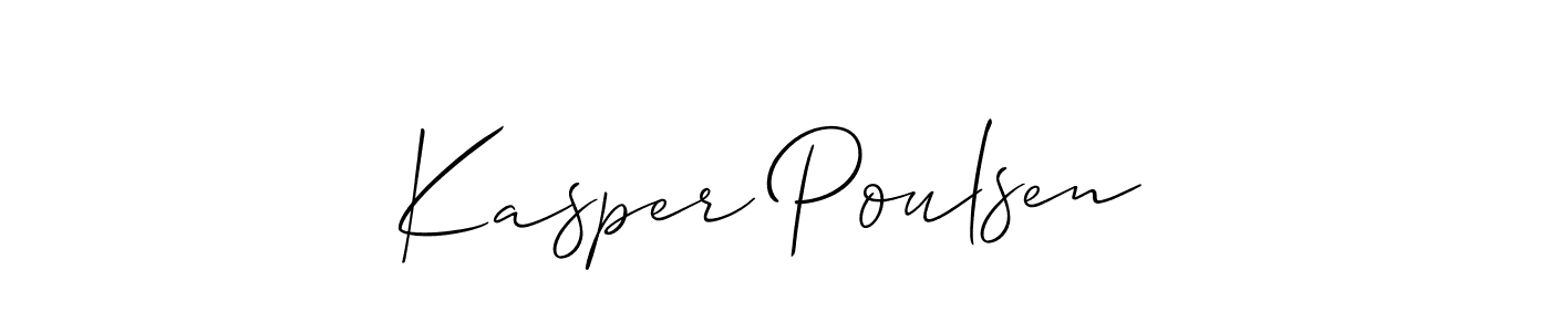 Also You can easily find your signature by using the search form. We will create Kasper Poulsen name handwritten signature images for you free of cost using Allison_Script sign style. Kasper Poulsen signature style 2 images and pictures png