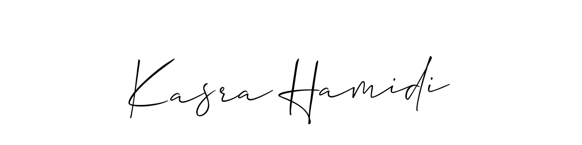 How to make Kasra Hamidi name signature. Use Allison_Script style for creating short signs online. This is the latest handwritten sign. Kasra Hamidi signature style 2 images and pictures png