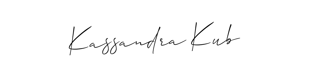 How to Draw Kassandra Kub signature style? Allison_Script is a latest design signature styles for name Kassandra Kub. Kassandra Kub signature style 2 images and pictures png