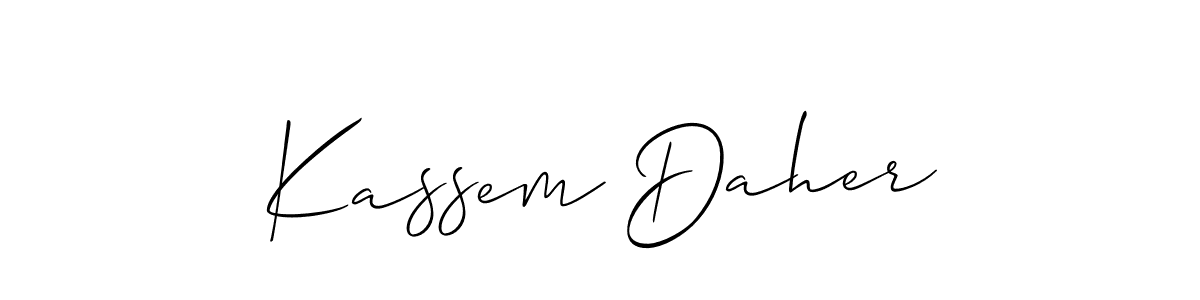 Best and Professional Signature Style for Kassem Daher. Allison_Script Best Signature Style Collection. Kassem Daher signature style 2 images and pictures png