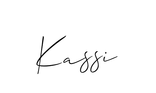 Make a beautiful signature design for name Kassi. With this signature (Allison_Script) style, you can create a handwritten signature for free. Kassi signature style 2 images and pictures png