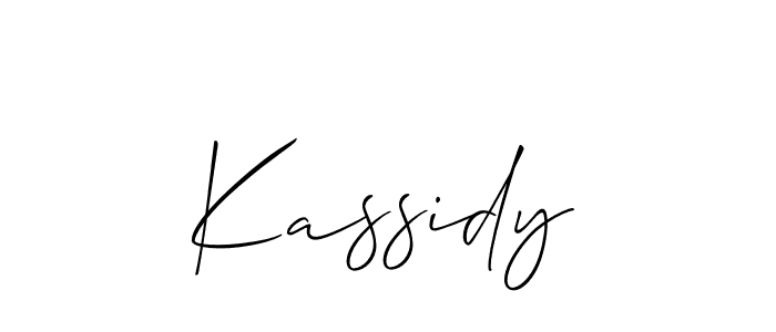 It looks lik you need a new signature style for name Kassidy. Design unique handwritten (Allison_Script) signature with our free signature maker in just a few clicks. Kassidy signature style 2 images and pictures png