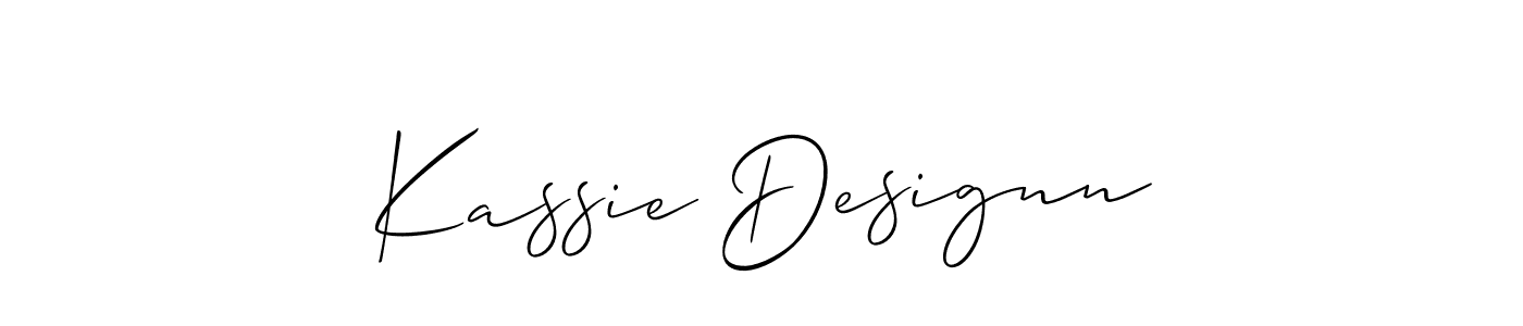 How to Draw Kassie Designn signature style? Allison_Script is a latest design signature styles for name Kassie Designn. Kassie Designn signature style 2 images and pictures png