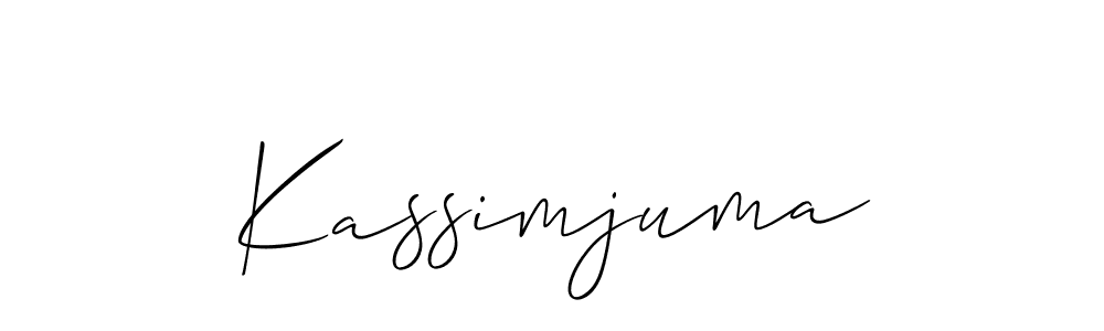 Use a signature maker to create a handwritten signature online. With this signature software, you can design (Allison_Script) your own signature for name Kassimjuma. Kassimjuma signature style 2 images and pictures png