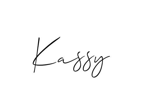 Allison_Script is a professional signature style that is perfect for those who want to add a touch of class to their signature. It is also a great choice for those who want to make their signature more unique. Get Kassy name to fancy signature for free. Kassy signature style 2 images and pictures png