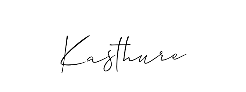Make a beautiful signature design for name Kasthure. With this signature (Allison_Script) style, you can create a handwritten signature for free. Kasthure signature style 2 images and pictures png