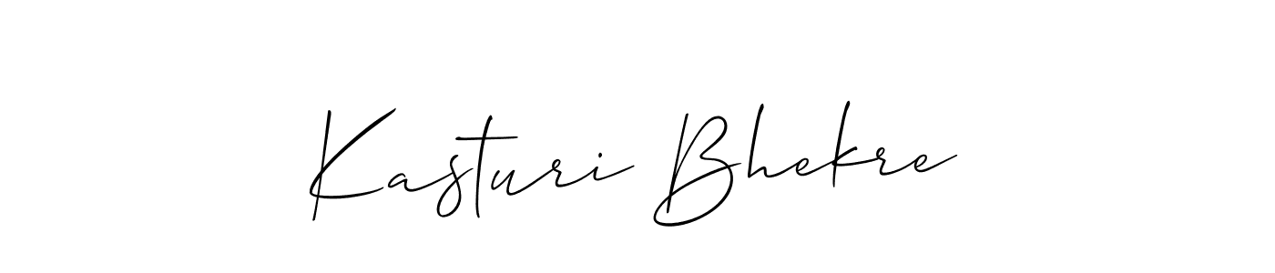 if you are searching for the best signature style for your name Kasturi Bhekre. so please give up your signature search. here we have designed multiple signature styles  using Allison_Script. Kasturi Bhekre signature style 2 images and pictures png