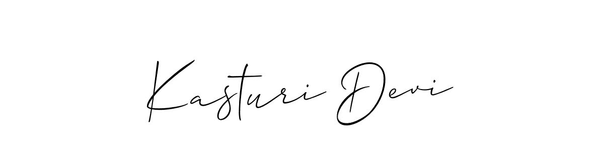 It looks lik you need a new signature style for name Kasturi Devi. Design unique handwritten (Allison_Script) signature with our free signature maker in just a few clicks. Kasturi Devi signature style 2 images and pictures png