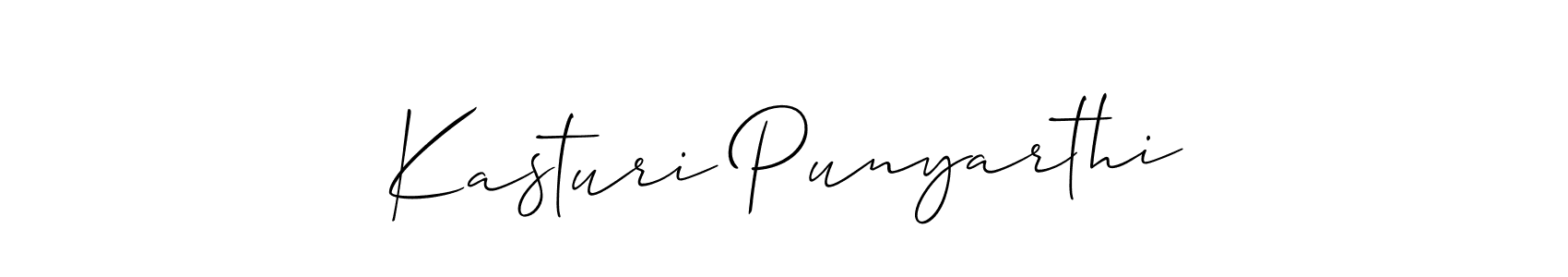 Once you've used our free online signature maker to create your best signature Allison_Script style, it's time to enjoy all of the benefits that Kasturi Punyarthi name signing documents. Kasturi Punyarthi signature style 2 images and pictures png