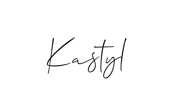 Create a beautiful signature design for name Kastyl. With this signature (Allison_Script) fonts, you can make a handwritten signature for free. Kastyl signature style 2 images and pictures png