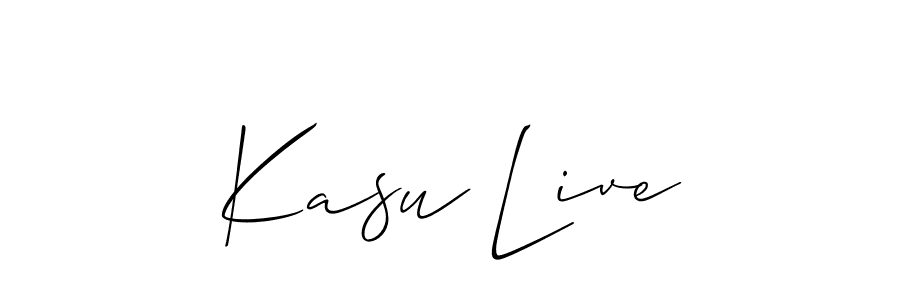 Similarly Allison_Script is the best handwritten signature design. Signature creator online .You can use it as an online autograph creator for name Kasu Live. Kasu Live signature style 2 images and pictures png