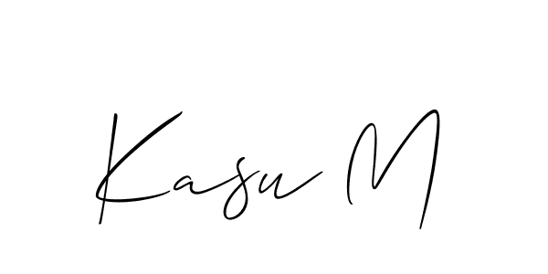 How to Draw Kasu M signature style? Allison_Script is a latest design signature styles for name Kasu M. Kasu M signature style 2 images and pictures png