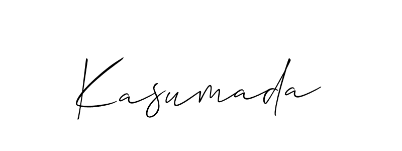 Allison_Script is a professional signature style that is perfect for those who want to add a touch of class to their signature. It is also a great choice for those who want to make their signature more unique. Get Kasumada name to fancy signature for free. Kasumada signature style 2 images and pictures png