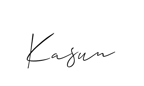 You should practise on your own different ways (Allison_Script) to write your name (Kasun) in signature. don't let someone else do it for you. Kasun signature style 2 images and pictures png