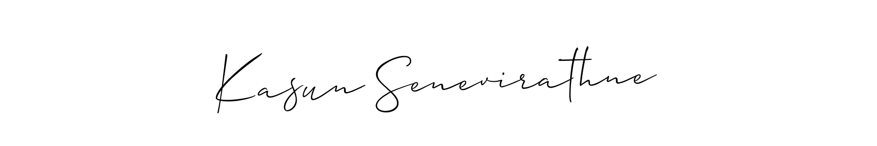 Make a beautiful signature design for name Kasun Senevirathne. With this signature (Allison_Script) style, you can create a handwritten signature for free. Kasun Senevirathne signature style 2 images and pictures png