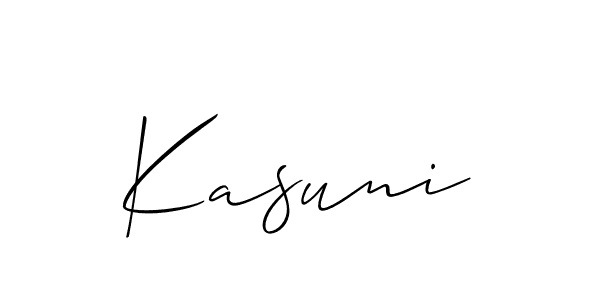 Kasuni stylish signature style. Best Handwritten Sign (Allison_Script) for my name. Handwritten Signature Collection Ideas for my name Kasuni. Kasuni signature style 2 images and pictures png