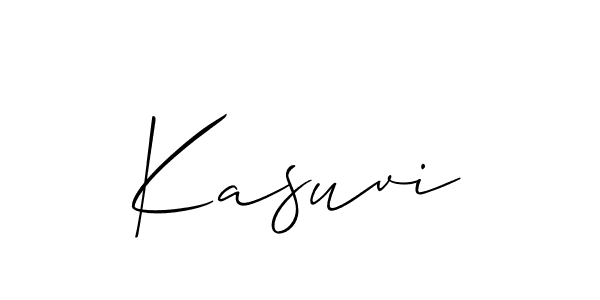 Make a beautiful signature design for name Kasuvi. With this signature (Allison_Script) style, you can create a handwritten signature for free. Kasuvi signature style 2 images and pictures png