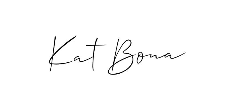 It looks lik you need a new signature style for name Kat Bona. Design unique handwritten (Allison_Script) signature with our free signature maker in just a few clicks. Kat Bona signature style 2 images and pictures png