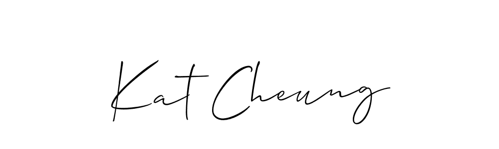 Make a short Kat Cheung signature style. Manage your documents anywhere anytime using Allison_Script. Create and add eSignatures, submit forms, share and send files easily. Kat Cheung signature style 2 images and pictures png