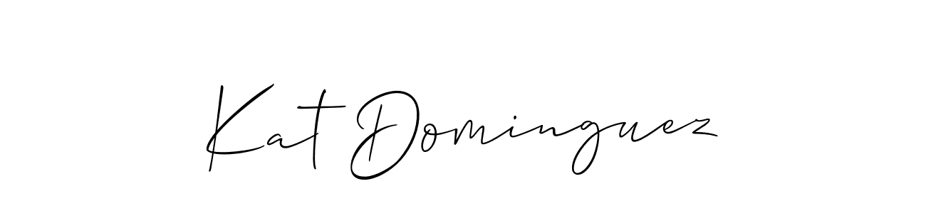 How to make Kat Dominguez name signature. Use Allison_Script style for creating short signs online. This is the latest handwritten sign. Kat Dominguez signature style 2 images and pictures png