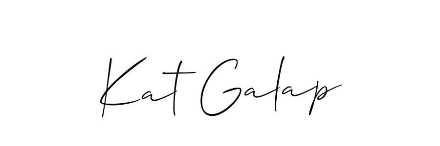 How to make Kat Galap signature? Allison_Script is a professional autograph style. Create handwritten signature for Kat Galap name. Kat Galap signature style 2 images and pictures png