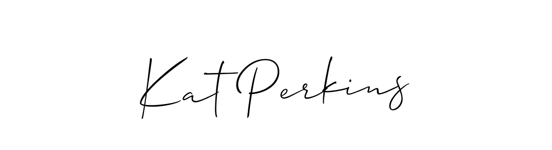 Create a beautiful signature design for name Kat Perkins. With this signature (Allison_Script) fonts, you can make a handwritten signature for free. Kat Perkins signature style 2 images and pictures png