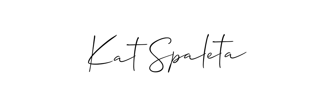 How to make Kat Spaleta name signature. Use Allison_Script style for creating short signs online. This is the latest handwritten sign. Kat Spaleta signature style 2 images and pictures png