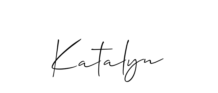 How to make Katalyn signature? Allison_Script is a professional autograph style. Create handwritten signature for Katalyn name. Katalyn signature style 2 images and pictures png