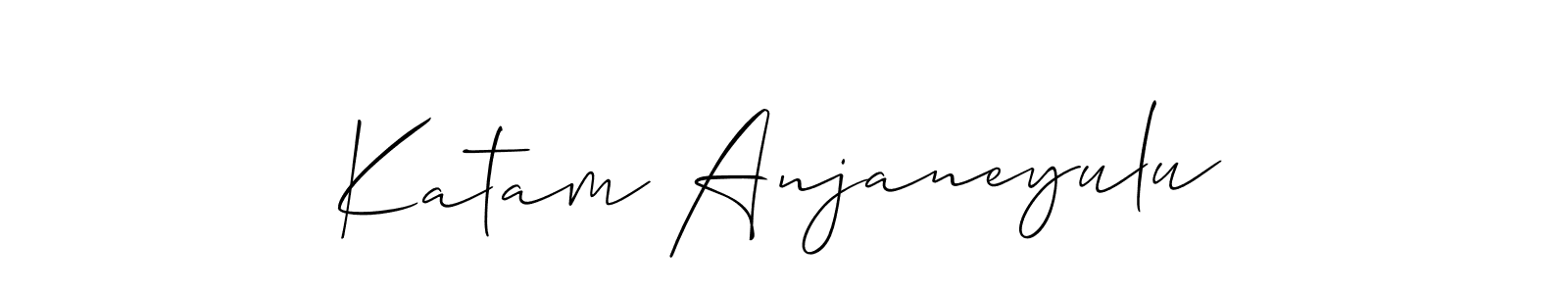 Katam Anjaneyulu stylish signature style. Best Handwritten Sign (Allison_Script) for my name. Handwritten Signature Collection Ideas for my name Katam Anjaneyulu. Katam Anjaneyulu signature style 2 images and pictures png