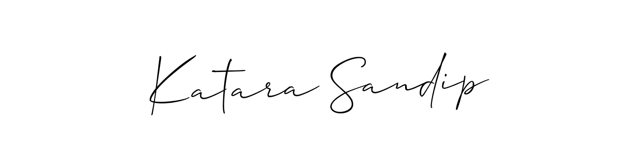 Also we have Katara Sandip name is the best signature style. Create professional handwritten signature collection using Allison_Script autograph style. Katara Sandip signature style 2 images and pictures png