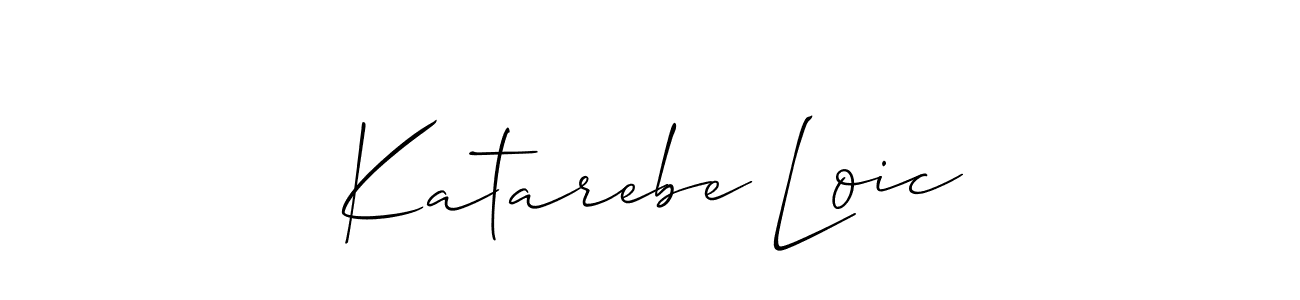 This is the best signature style for the Katarebe Loic name. Also you like these signature font (Allison_Script). Mix name signature. Katarebe Loic signature style 2 images and pictures png