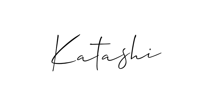 Make a beautiful signature design for name Katashi. With this signature (Allison_Script) style, you can create a handwritten signature for free. Katashi signature style 2 images and pictures png