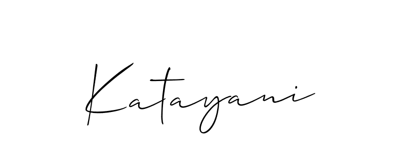 Create a beautiful signature design for name Katayani. With this signature (Allison_Script) fonts, you can make a handwritten signature for free. Katayani signature style 2 images and pictures png