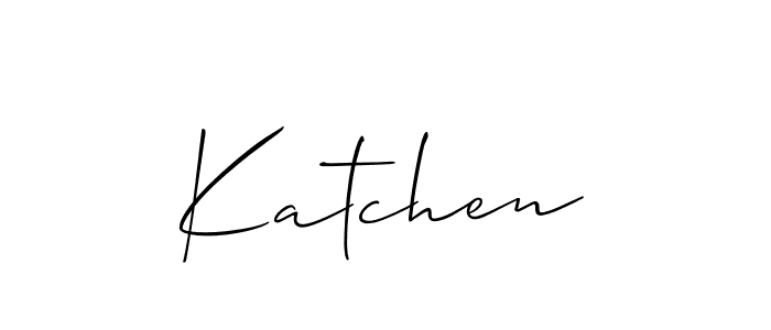 How to make Katchen name signature. Use Allison_Script style for creating short signs online. This is the latest handwritten sign. Katchen signature style 2 images and pictures png