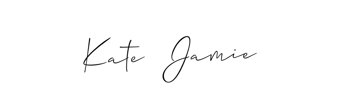Allison_Script is a professional signature style that is perfect for those who want to add a touch of class to their signature. It is also a great choice for those who want to make their signature more unique. Get Kate   Jamie name to fancy signature for free. Kate   Jamie signature style 2 images and pictures png