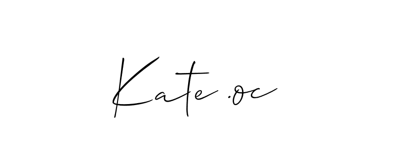 Kate .oc stylish signature style. Best Handwritten Sign (Allison_Script) for my name. Handwritten Signature Collection Ideas for my name Kate .oc. Kate .oc signature style 2 images and pictures png